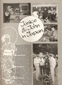 Radio 1 magazine article featuring Janice and John in Japan