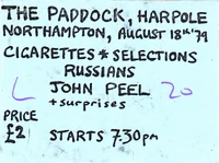 This is my actual ticket from the night, it was just handwritten in marker on thin blue card, and numbered in biro for the allotted tickets for the band members