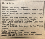 Top Ten 27th Dec 1975