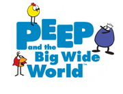Peep and the Big Wide World's logo used since 2015; differs from the 2004 logo as Chirp's wings aren't perked up