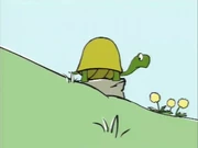 Newton standing on a rock