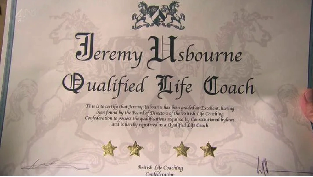 Jeremy's life coaching certificate | Peep Show Wiki | Fandom