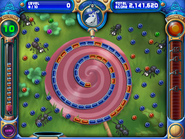 The level in the web version of Peggle.