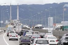 Traffic jam on Penang Bridge