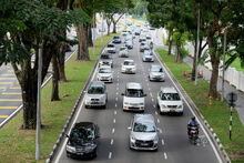 Traffic jam at Green Lane, George Town, Penang