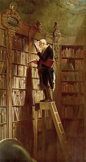 The Bookworm, by Carl Spitzweg (1808-1885), circa 1850. Courtesy Wikimedia Commons.
