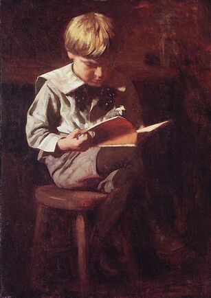 Brooklyn Museum - Boy Reading Ned Anshutz - Thomas Pollack Anshutz