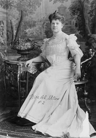 Augusta E. Stetson (1842-1928), circa 1905. Photo by Theodore C. Marceau (1859-1922). Courtesy Wikimedia Commons.