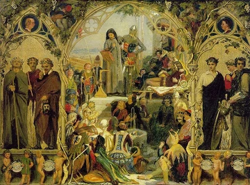 The Seeds and Fruits of English Poetry by Ford Madox Brown (1821-1893), 1845-1851. Courtesy Wikimedia Commons.