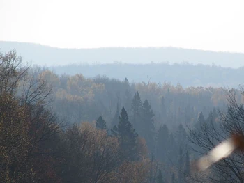 Distant hills, photo by Superior Natural Forest. Licensed under Creative Commons, courtesy Wikimedia Commons.