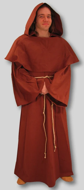 Monk's cowl with attached robe. Courtesy Garb the World.