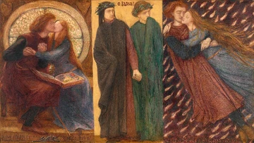 Dante Gabriel Rossetti, "Paolo and Francesca da Rimini, 1855. Courtesy Wikimedia Commons.