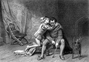 "Prince Arthur and Hubert". Engraving by Laslett John Pott, from Imperial Edition of The Works of Shakespere (1873-76). Courtesy Emory University.