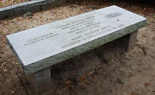 Conrad Aiken bench, Bonaventure Cemetery, Savannah. Photo by Mark Coggin. Licensed under Creative Commons, Courtesy Flickr.