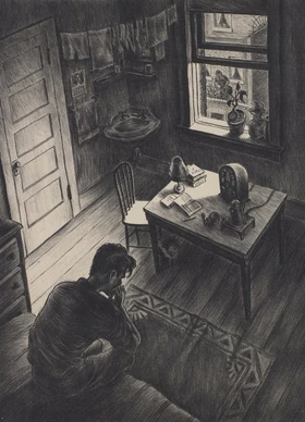 Minor Poet, by Carlos J. Andreson (1904-1978), circa 1943. Courtesy Tumblr.
