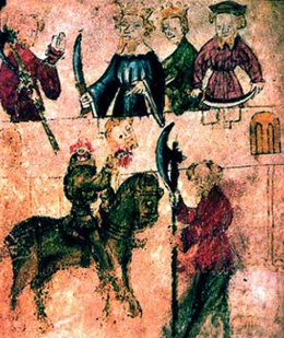 Sir Gawain and the Green Knight. Courtesy Wikimedia Commons.