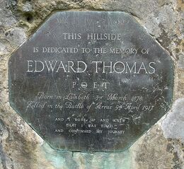 Edward Thomas memorial stone