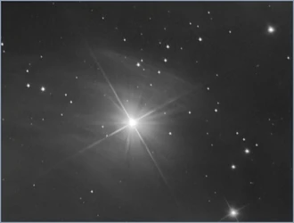 Merope (23 Tau) in Pleiades (M45). Photo by Henryk Kowalewski. Licensed under Creative Commons, courtesy Wikimedia Commons.