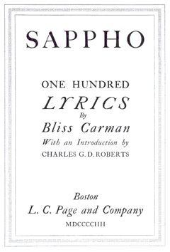 First edition of Sappho, 1904.