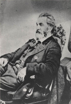 Whitman in 1860. Photo by J.W. Black (1825-1896). Courtesy Wikimedia Commons.