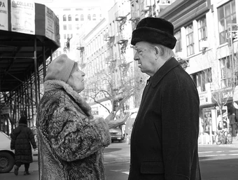 Man and woman talking in the East Village. Photo by Andy Williams. Courtesy X-Rite Blog.