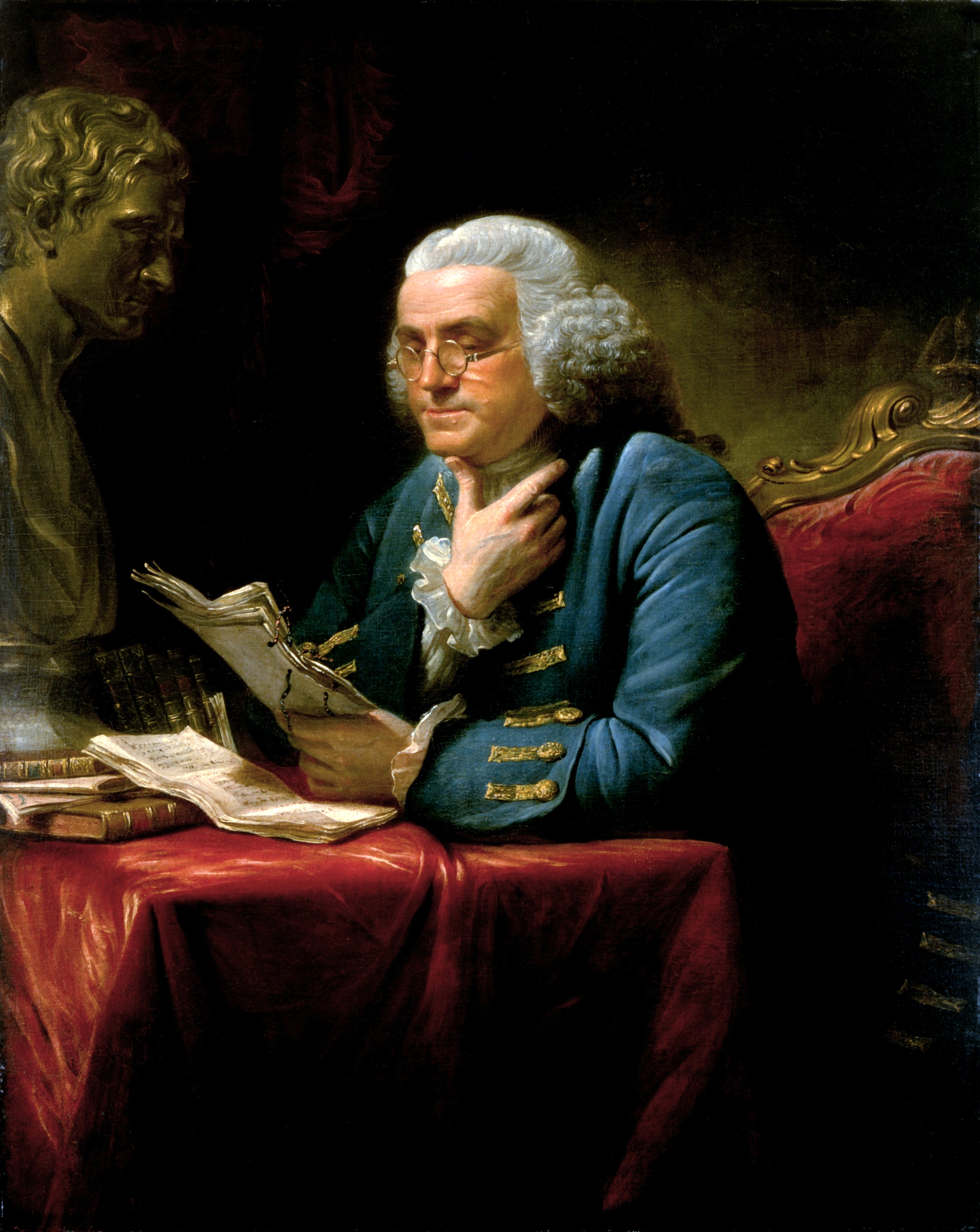 Jean Antoine Houdon, Benjamin Franklin (1706–1790), French