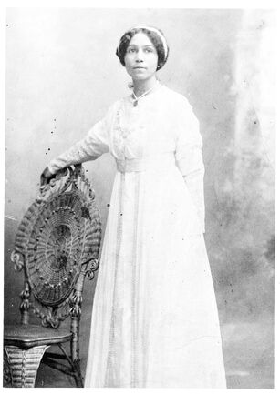 Anne Bethel Spencer in her wedding dress