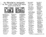 Tragical Ballad 18th century