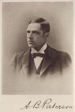 Banjo Paterson (1864-1941), circa 1890. Courtesy Wikimedia Commons.