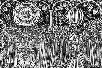 Henry VIII Catherine of Aragon coronation woodcut