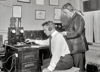 Laurence M. Cockaday (1894-1986) & Kendall Banning (1879-1944), circa 1924. Courtesy Pinterest.