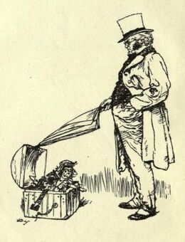 Thackerary caricature by Edmund Dulac (1882-1953), Courtesy Internet Archive.