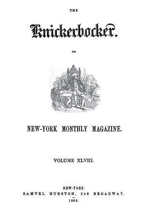 Knickerbocker Magazine Cover 1856