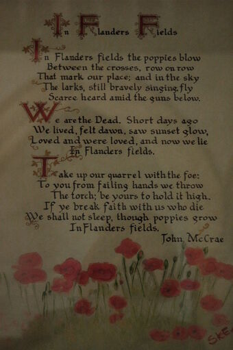 In Flanders Fields, Writing Poetry