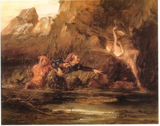 Ariel and Caliban, by  (1811-1890), 1865. Courtesy Wikimedia Commons.