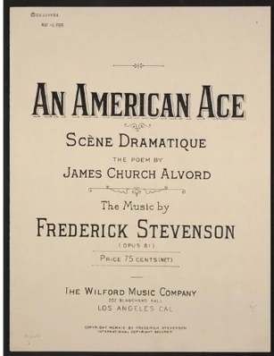 James Church Alvord & Frederick Stevenson, An American Ace, 1919. Courtesy Library of Congress.