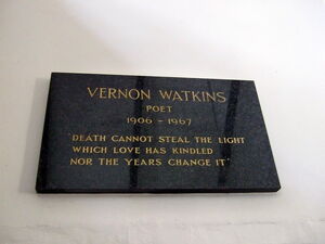Vernon Watkins memorial at Pennard church - geograph.org.uk - 1308796