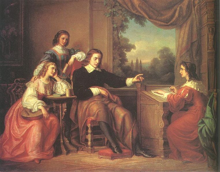 Blind Milton dictating Paradise Lost to his daughters - NYPL Digital  Collections