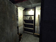 A storage closet near the workshop.