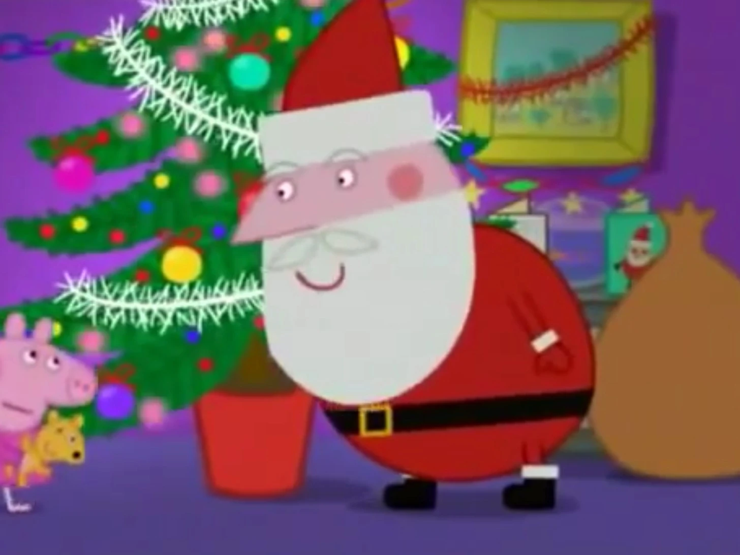 Santas visit peppa pig. Santas visit peppa pig. свинка пеппа дед мороз. голди свинка пеппа. Peppa pig grampy rabbit.