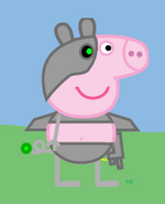 Peppa as she appears in Peppa's Revenge - Animal-Killing Machine