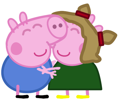 peppa pig hug