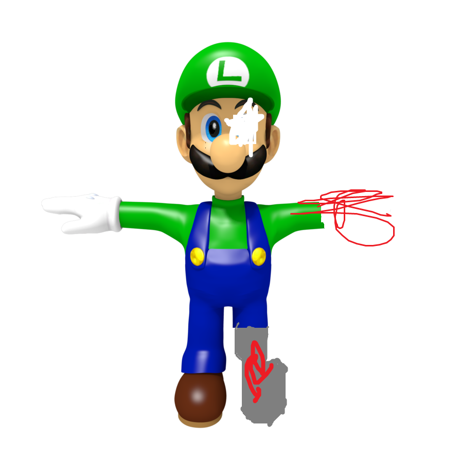 Open Assets] - T-Pose Luigi! - Updates