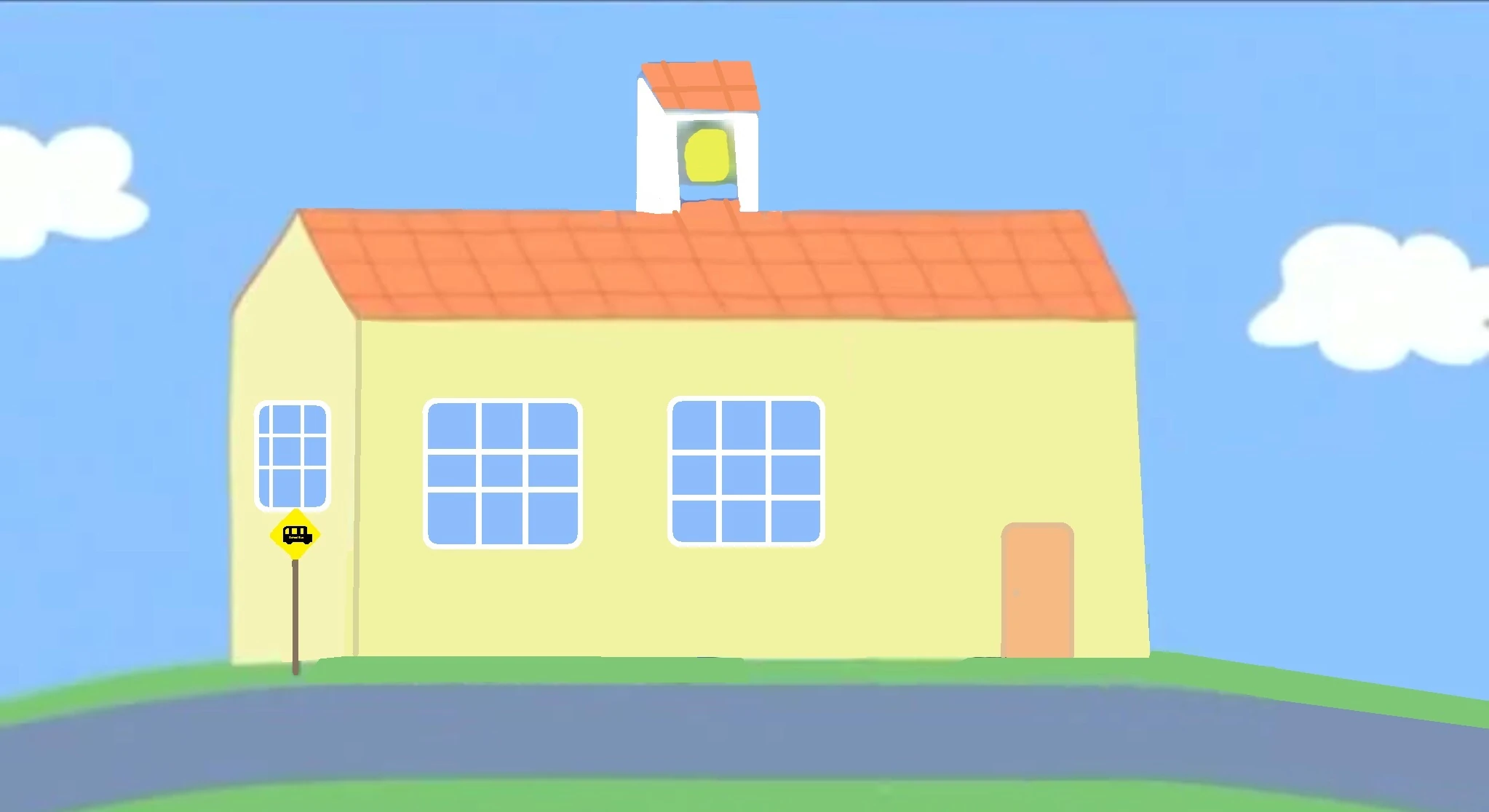 школа из свинки пеппы. домик для свинки. дом свинки пеппы в мультике. фон дом свинки пеппы. дом свинки пеппи.