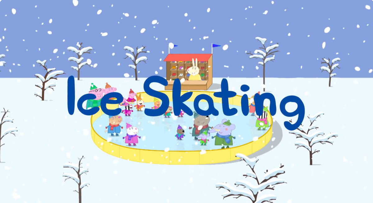 Peppa Pig George Ice Skating. Peppa pig ice skating