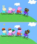 Top: Original aired version. Bottom: The edited version