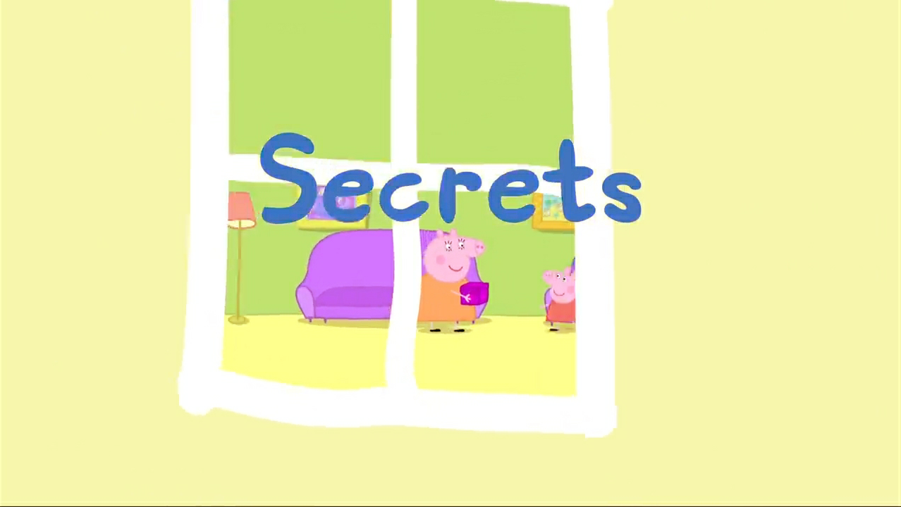 Who is inside Peppa Pig's house in the Peppa Pig house wallpaper