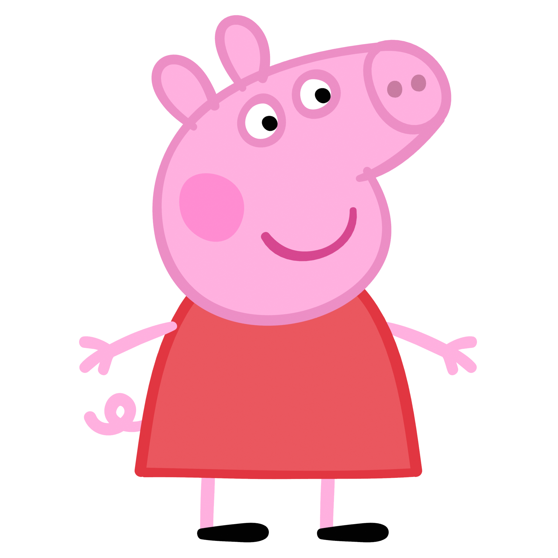 Peppa Pig House, Peppa Pig Family, animated, HD phone wallpaper