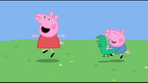 George running with Peppa