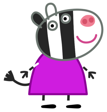 Peppa Pig Animated Television Series Characters Zoe Zebra Stock